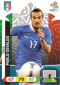 Pablo Osvaldo Italy Panini UEFA EURO 2012 #130